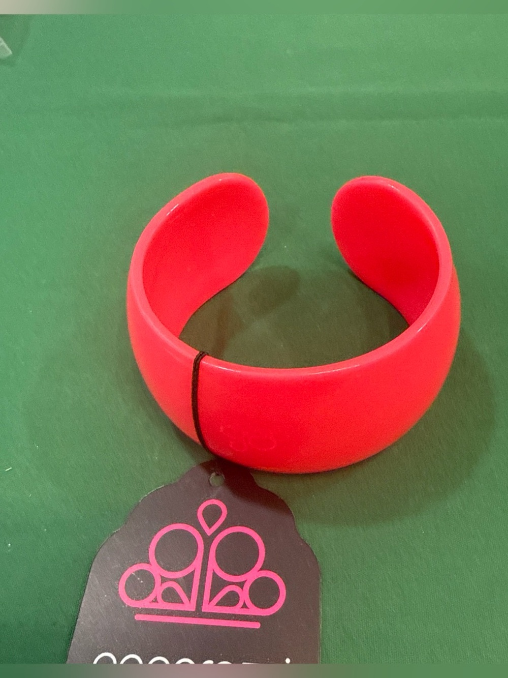 Vibrant Pink Acrylic Cuff Bracelet FromPaparazzi Named Fluent In Flamboyance 29E